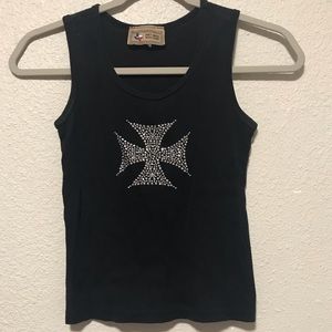 Womens Size M Embellished Cross Tank Top by Don’t Mess With Texas